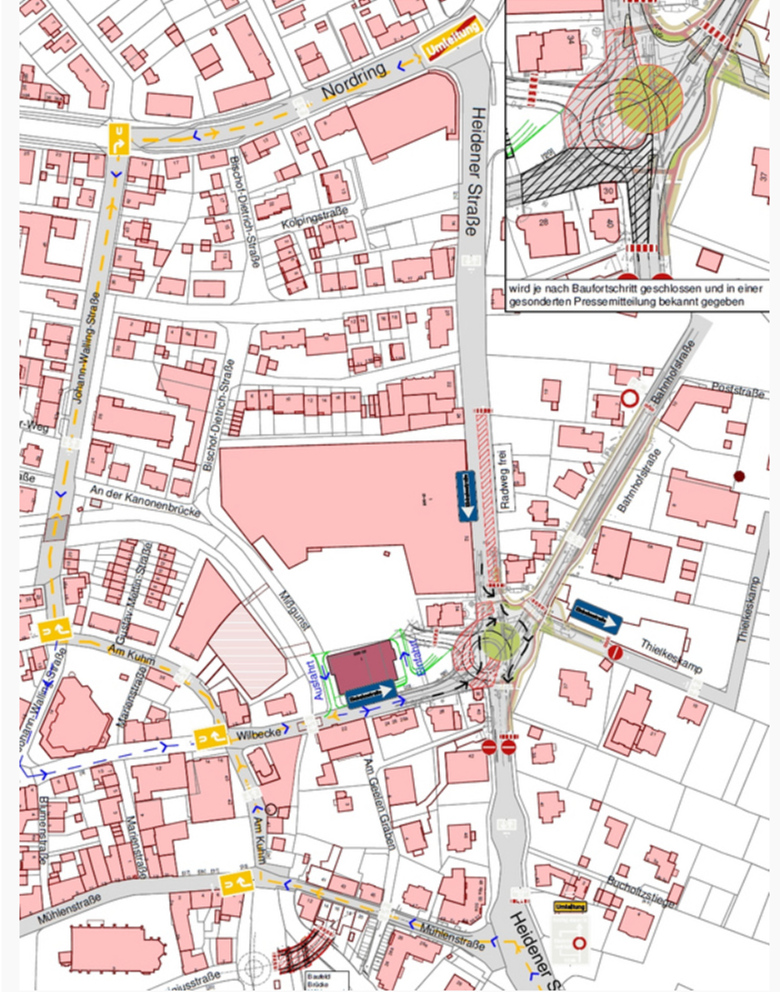 Umleitung Heidener_Strasse Umleitung Heidener_Strasse